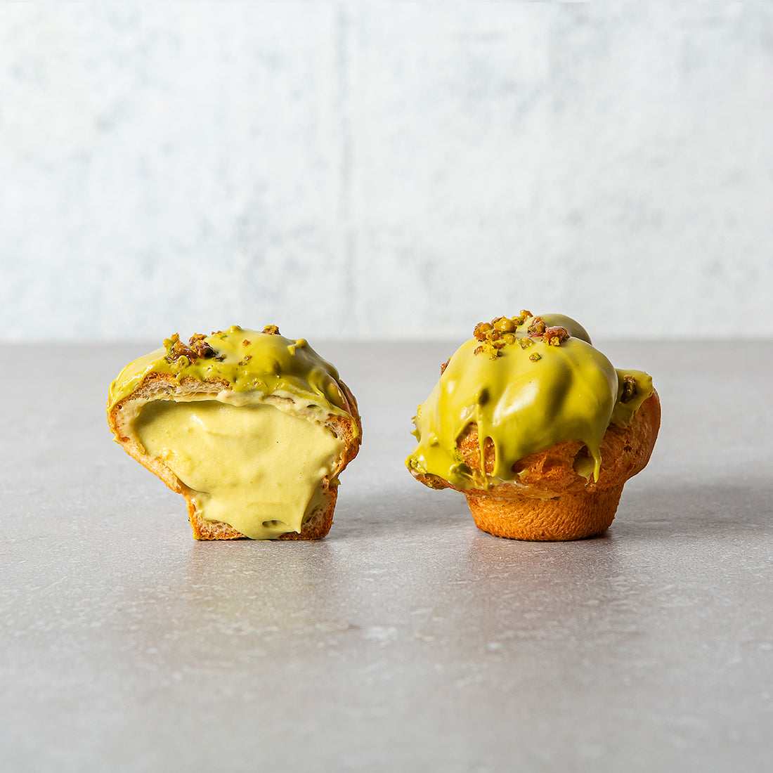 Pistachio cream puff