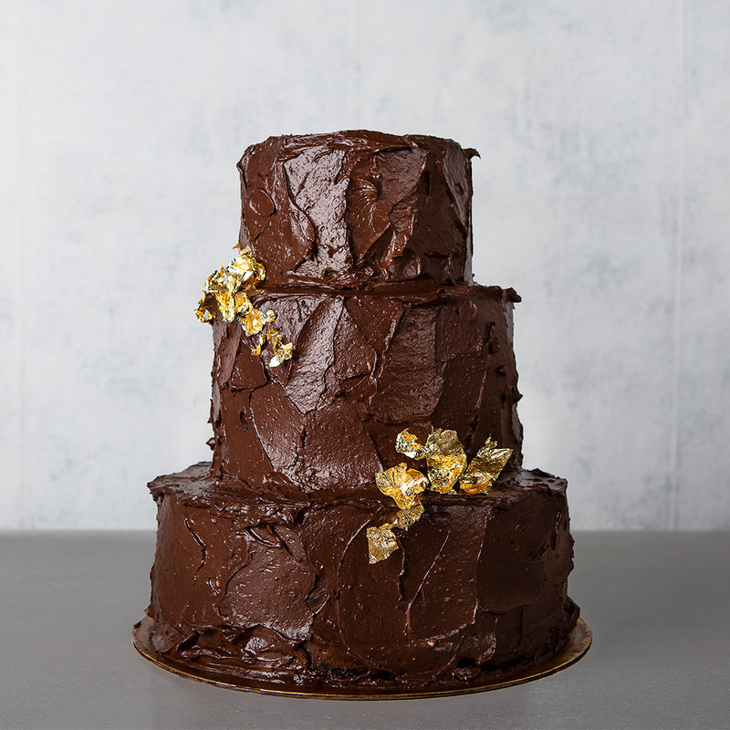 chocolate Gold celebration cake